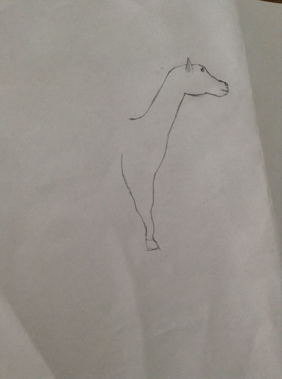 Make the leg go up a little farther than the belly