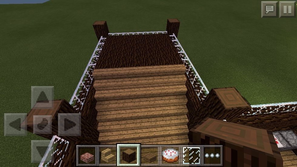 Make the level using spruce wood blocks