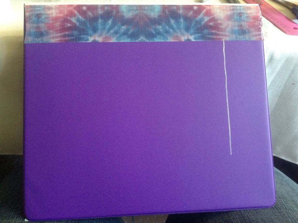 Make the line about how long you want the label, parallel to the top edge.