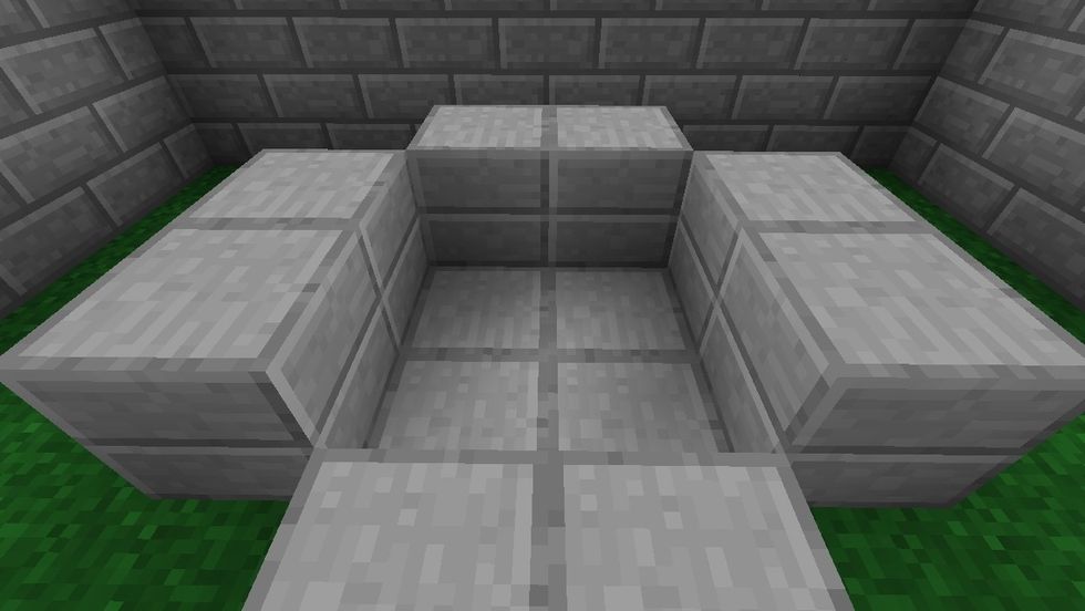 Make the outside slabs 1 higher