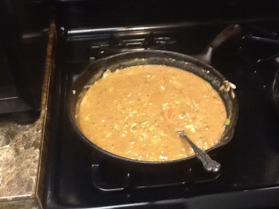 Make the rue with butter flour