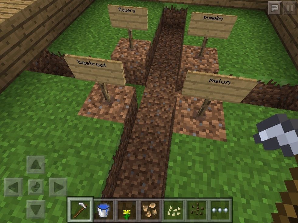 make the signs, beetroot, melon, pumpkin, and flowers.