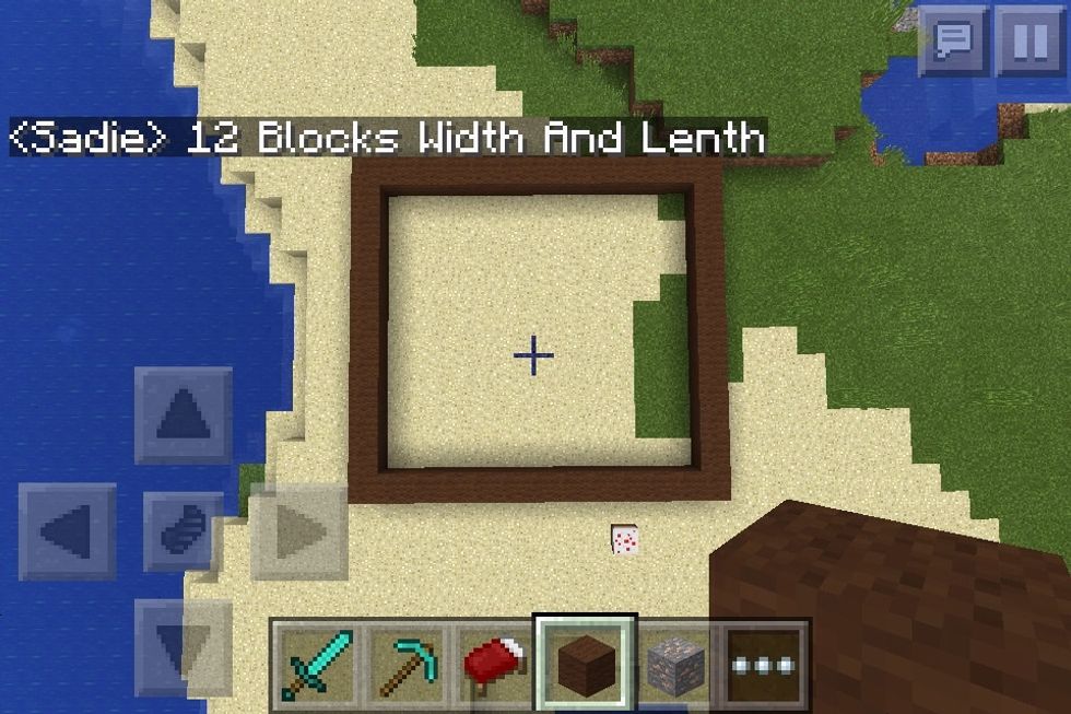 Make the square 12 blocks LxW