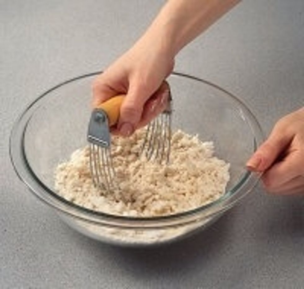 Make the topping: Add the sugar, flour and chilled butter in a small bowl. Stir using a fork or pastry blender until the mixture is crumbly. Sprinkle the streusel on top of cake batter.