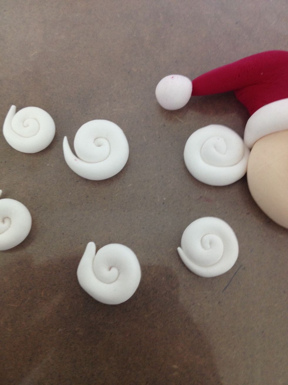 Make them into coil to become the beard.