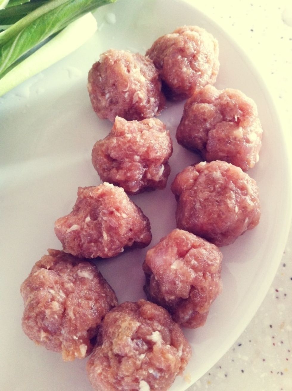 Make them into little meat balls.
