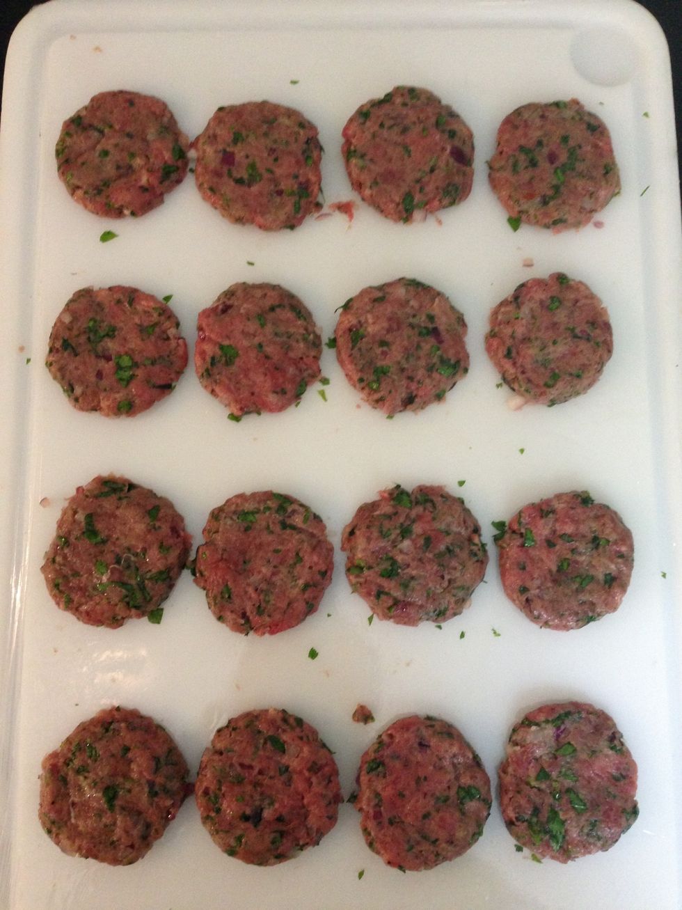 Make them into rounds. They make 16 peices..