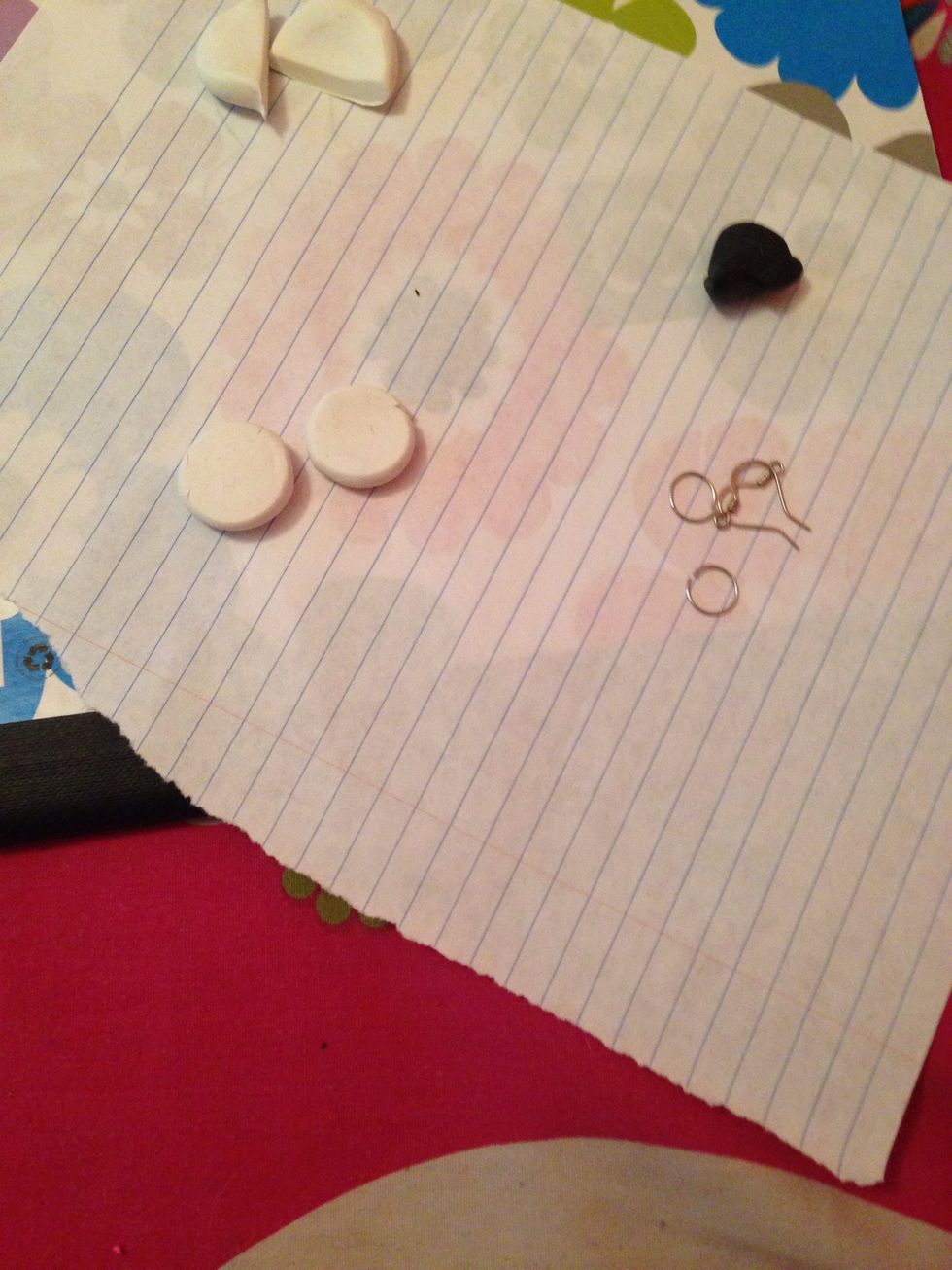 Make them smaller if needed (I cut those big circles in half and did the same)