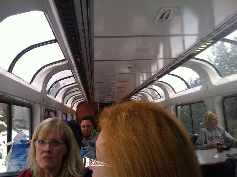 Make train friends and drink wine!