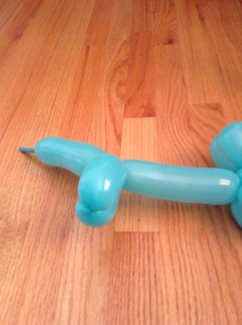 Make two more legs at the end of the body and twist them together