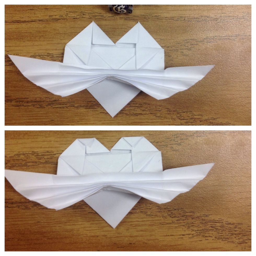 Make two small horizontal folds at the top.