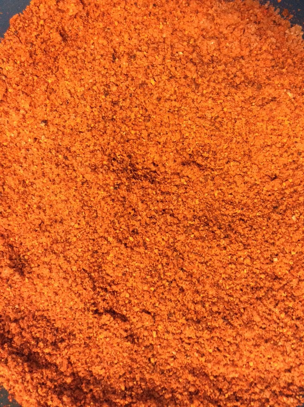 Make your favorite butt rub. You can buy them at the market and modify it to your taste. I added brown sugar to this one because I think it makes a better bark. More on that a little later :).