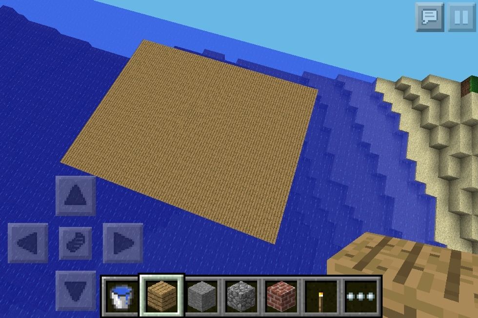 Make your floor 22 (front) by 17 (sides)