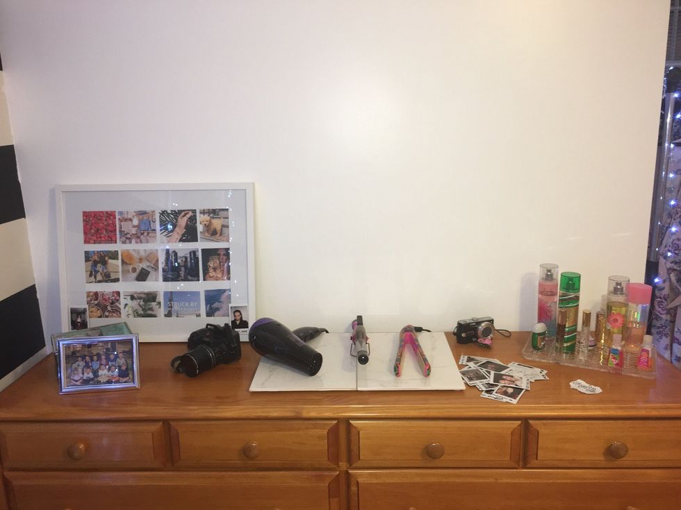 Make your room personal with photos and decor that you want to look at everyday!