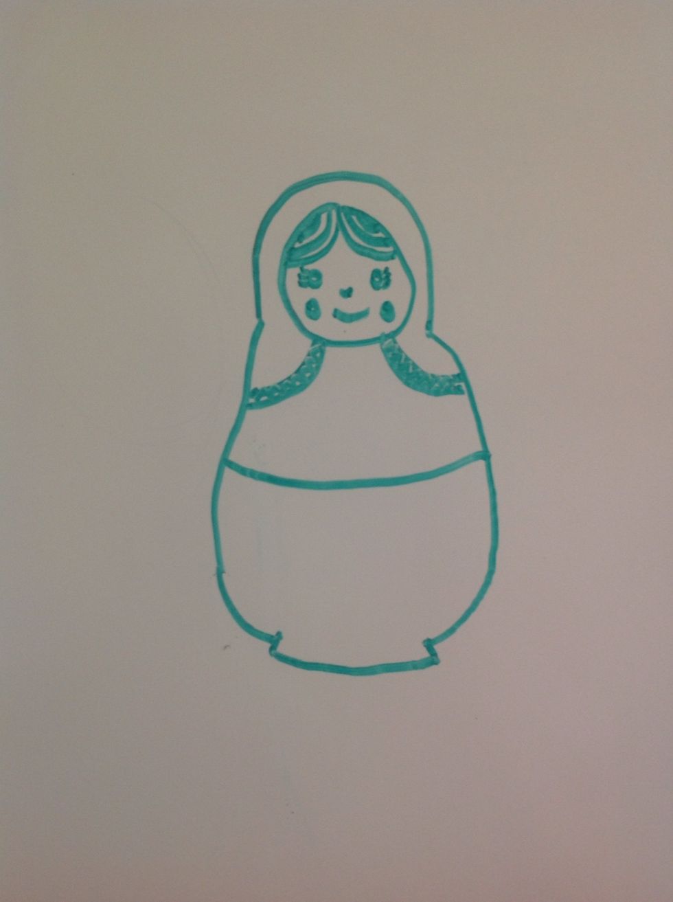 Make zigzags in between the lines