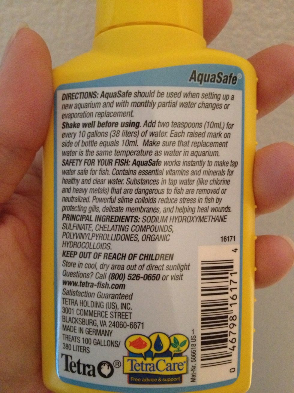 Makes water instantly safe. Always read the precautions!