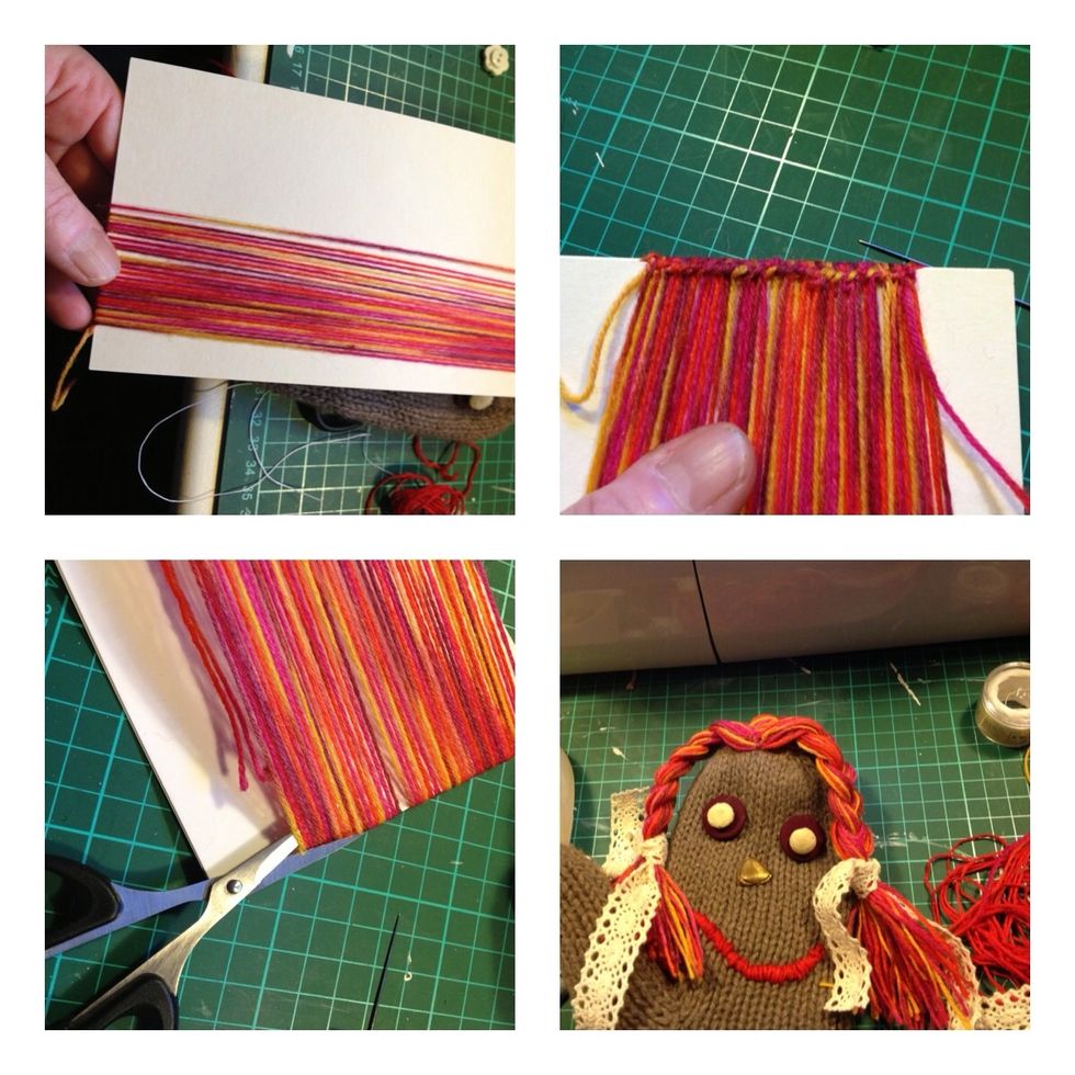 Making hair. The hair can be braided or not.