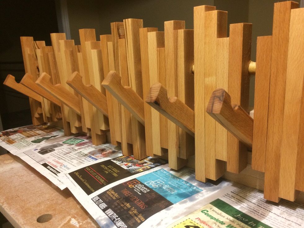 Making sure all the hooks open.