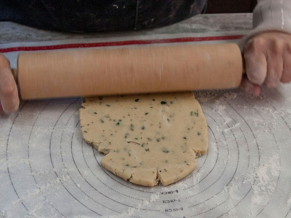 Making The Cookie: Preheat the oven to 350 degrees. Roll the dough about 1/4 inch thick.