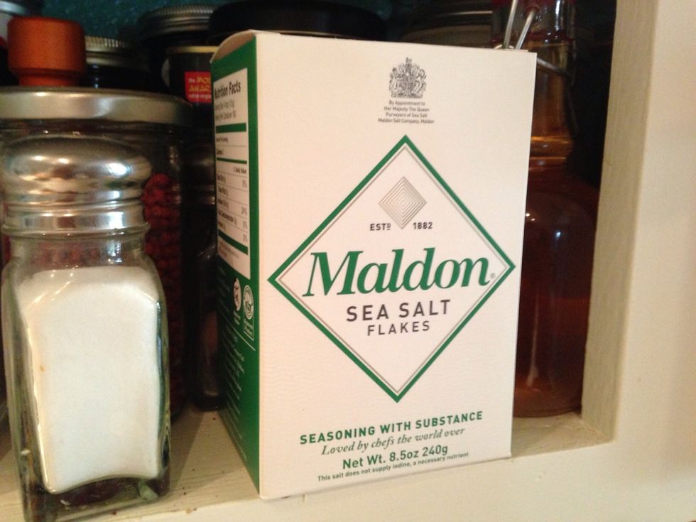 Maldon salt, from Britain, is an absolute favorite for summer tomatoes. It has a light, flaky texture that brings out the natural flavor.