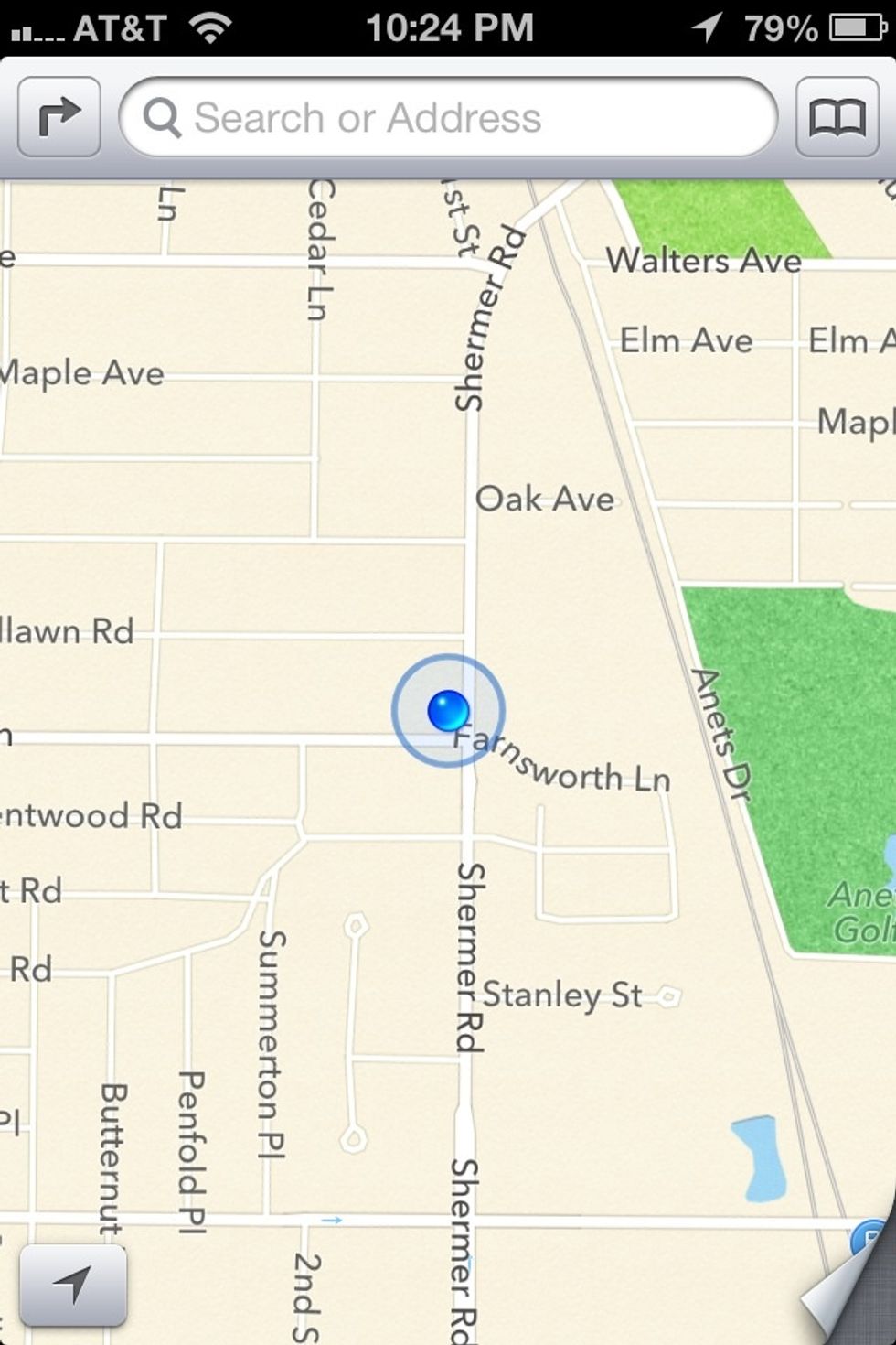 Maps. Yes, this is Google Maps. And that blue dot is exactly where I live. Do not make fun of/stalk me please. (You should use paper maps. Obviously.)