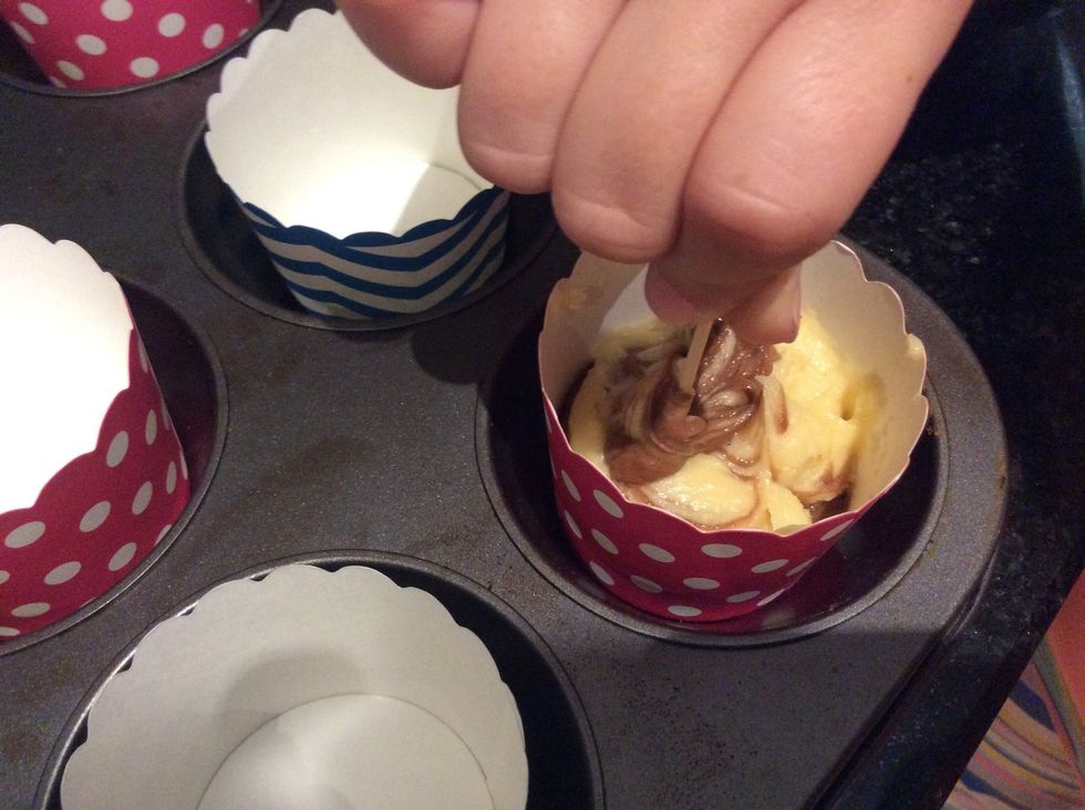 Marble it with a toothpick