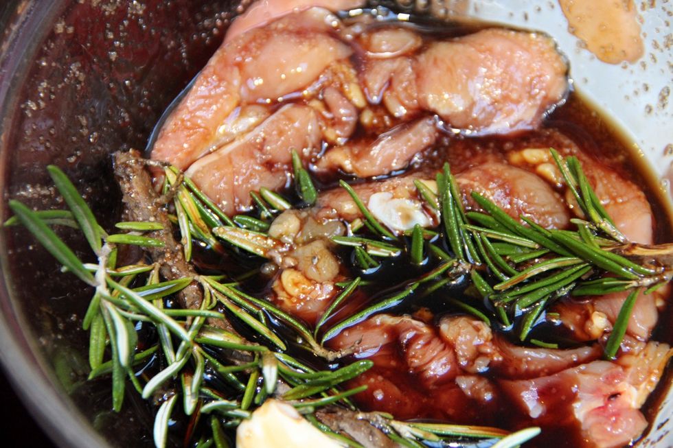Marinate your chicken for about an hour