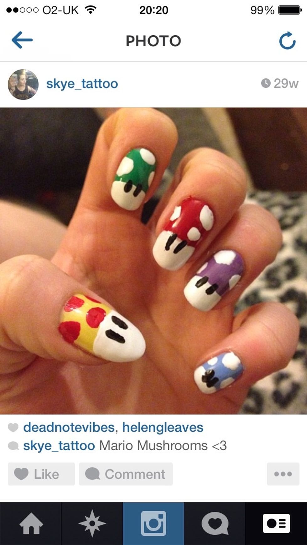 Mario nails I did last week :D