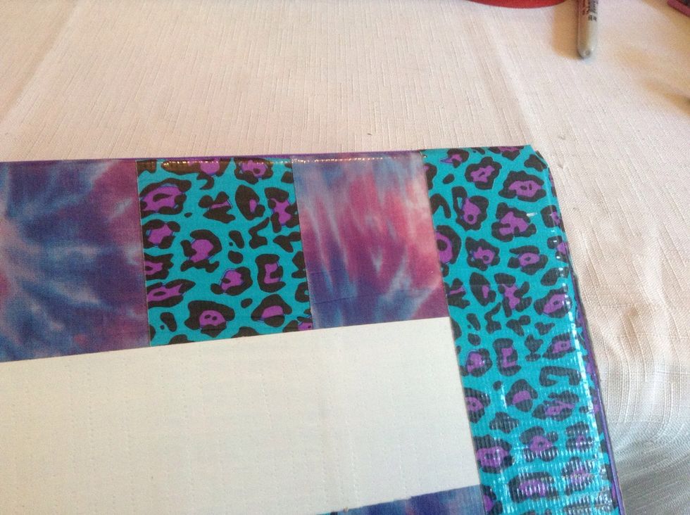 Mark and measure both ends of the panels on the side you are working on. (Oops, I hadn't done the side yet...)