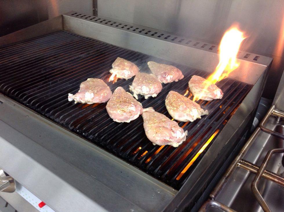 Mark chicken on the grill (optional)