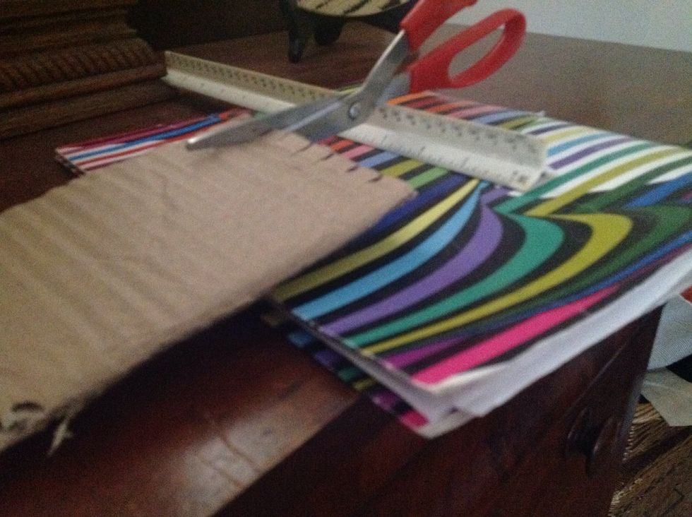 Mark Measure 1/2 inch marks cut to fringe edge