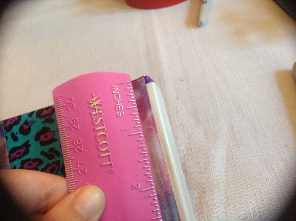 Mark on the side of the binder.