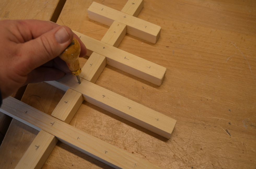 Markera d\u00e4r du skall borra med en syl