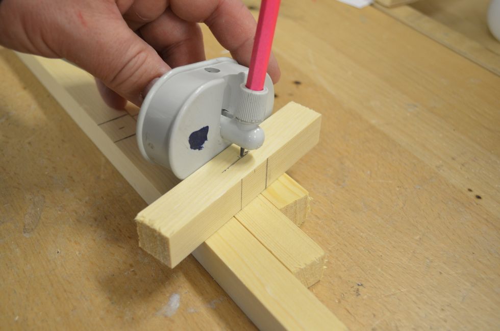 Markera ut mitten p\u00e5 tjockleken