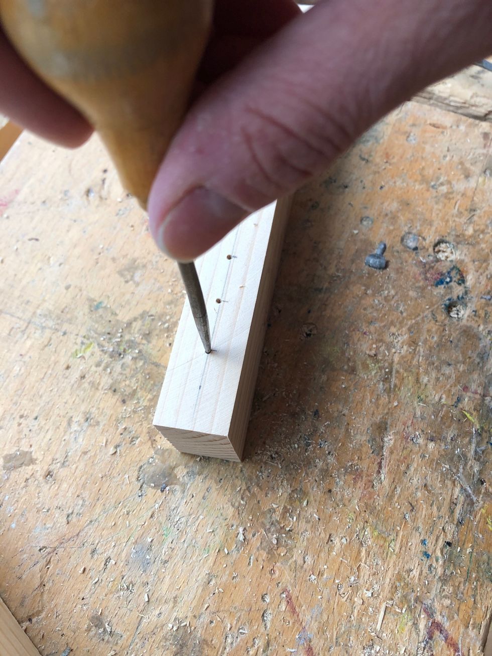 Markera vid varje streck