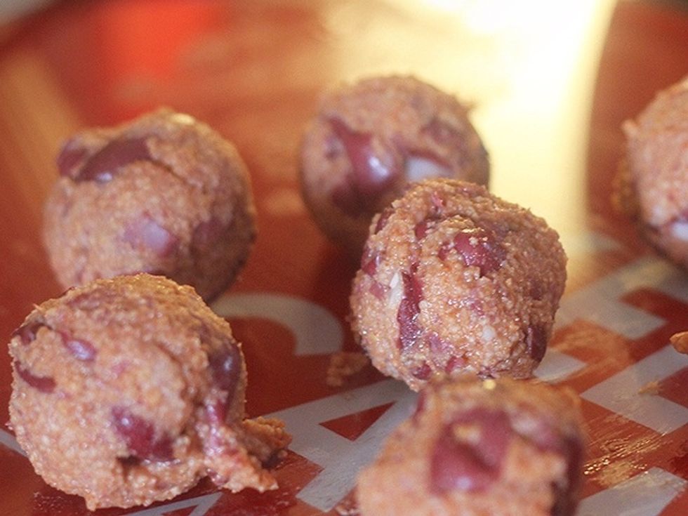 Mash a little bit more (although still having some whole beans in there gives it a good texture!) before dividing the mixture up. I made 4 BIG burgers!