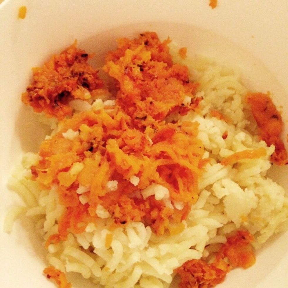 Mash also the butternut squash