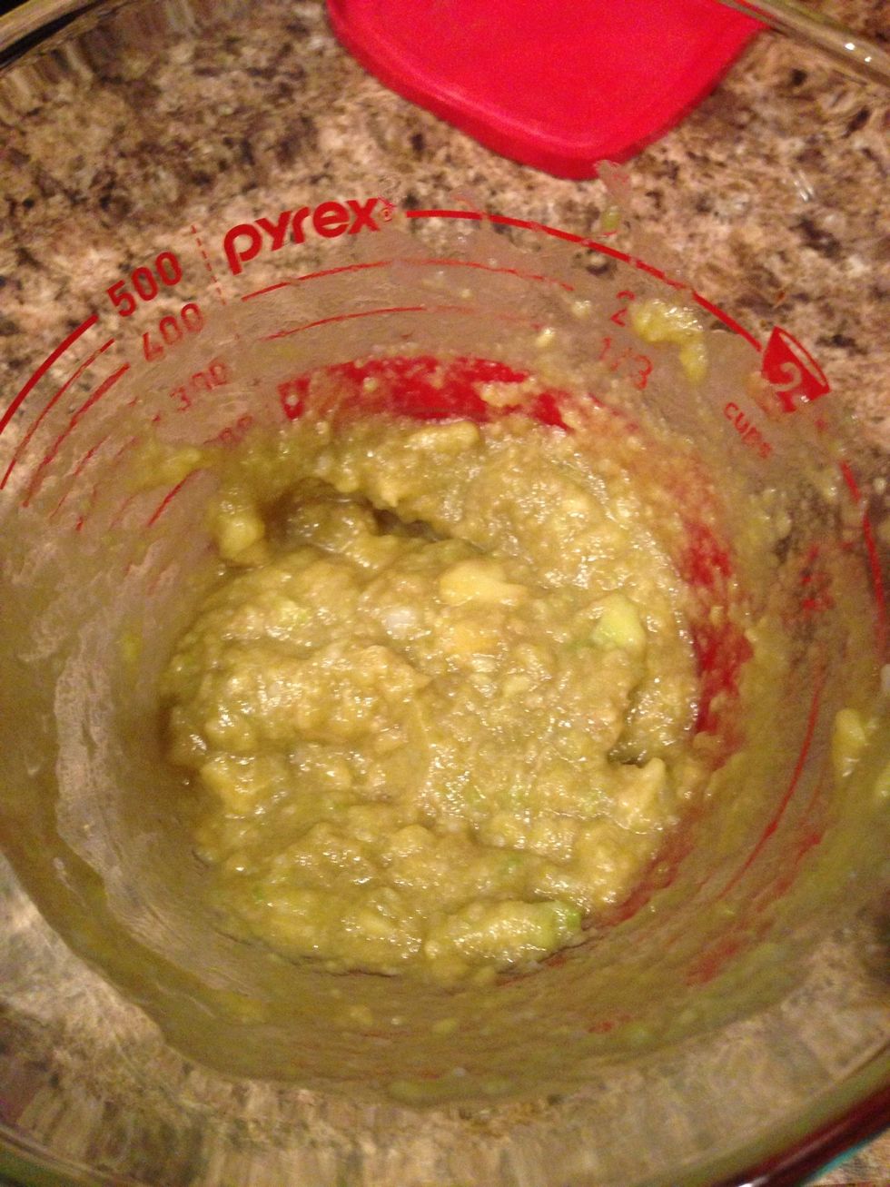 Mash and combine! (Again: for a smooth pudding texture use a food processor)