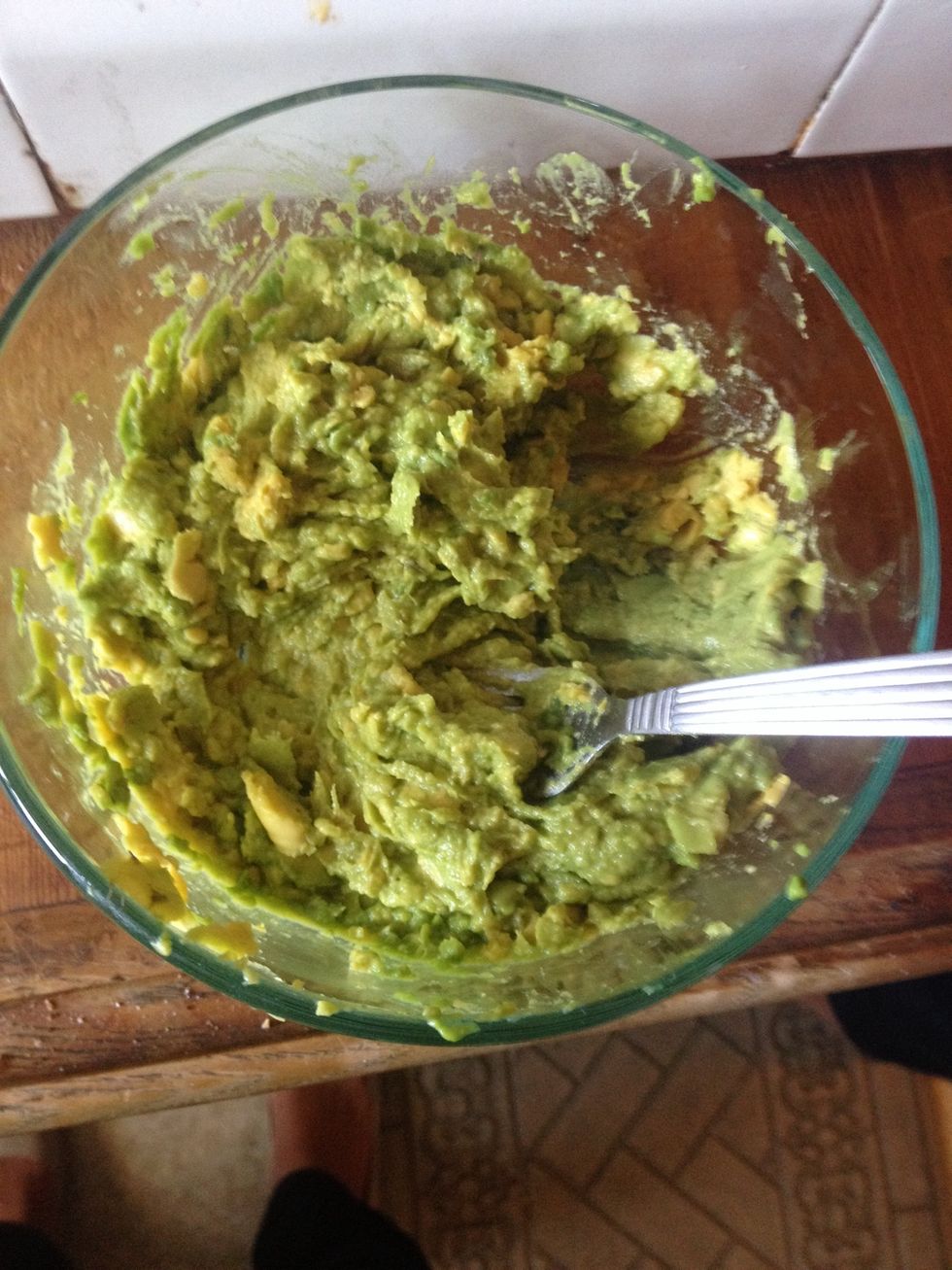 Mash it up until desired consistency. I like mine fairly smooth.