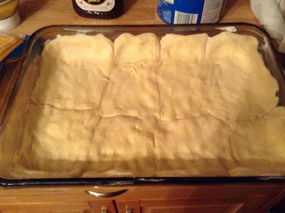 Mash out the biscuits flat so they stick together and it's one sheet