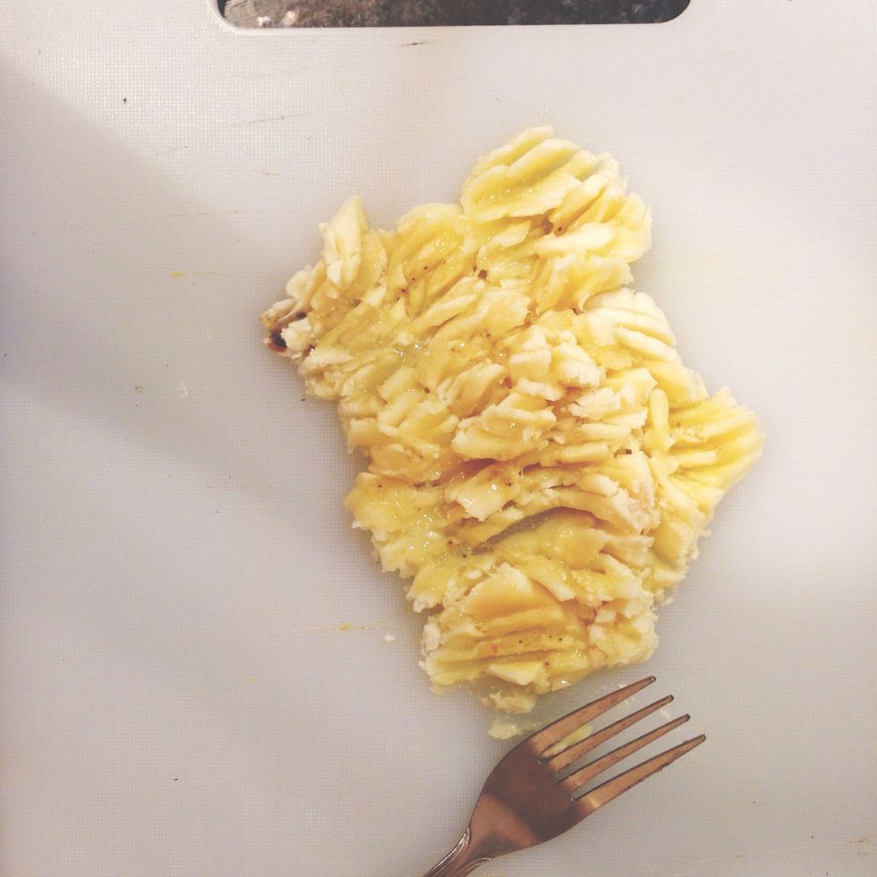 Mash the banana