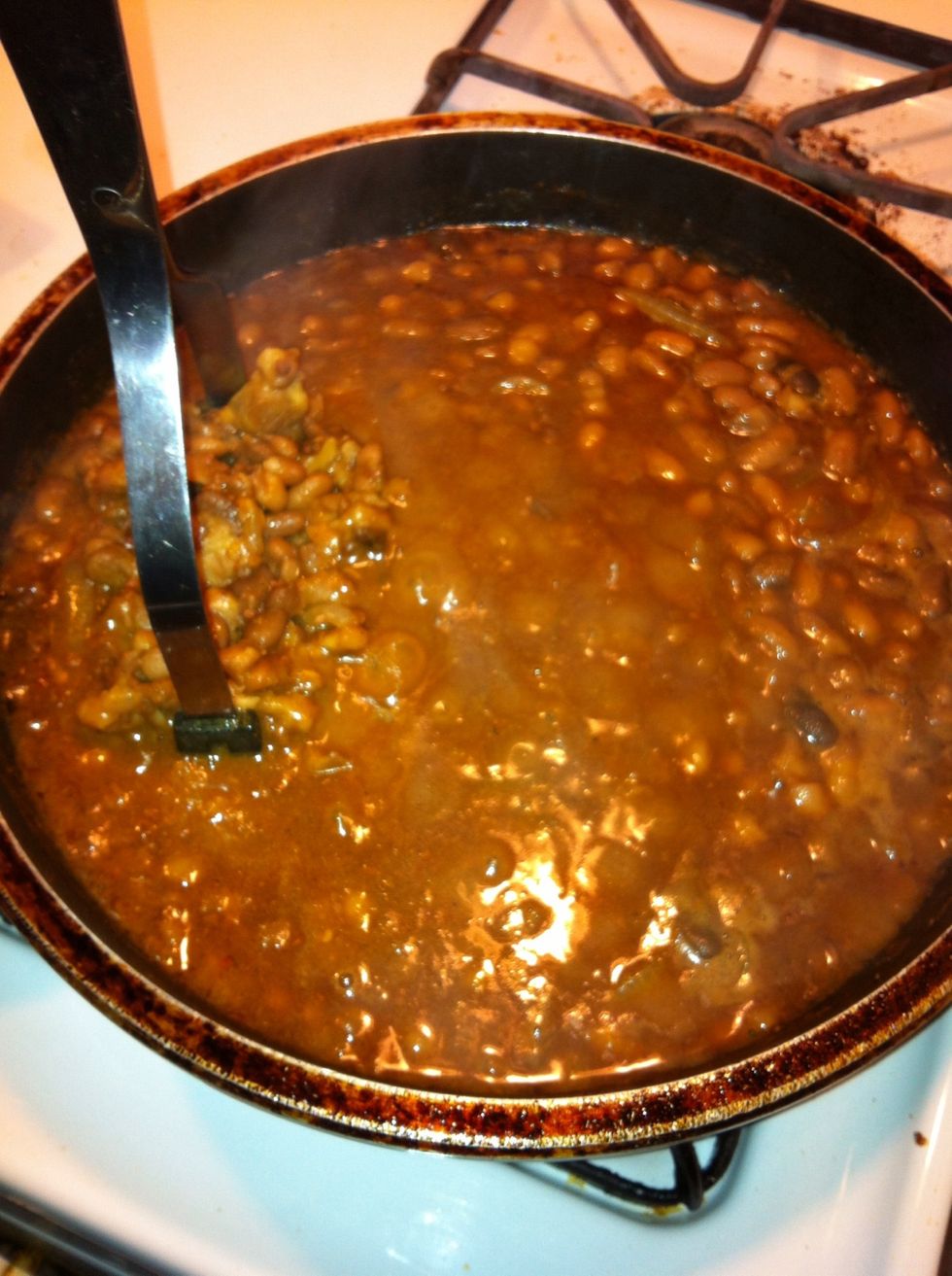 Mash them like you would mashed potatoes :)