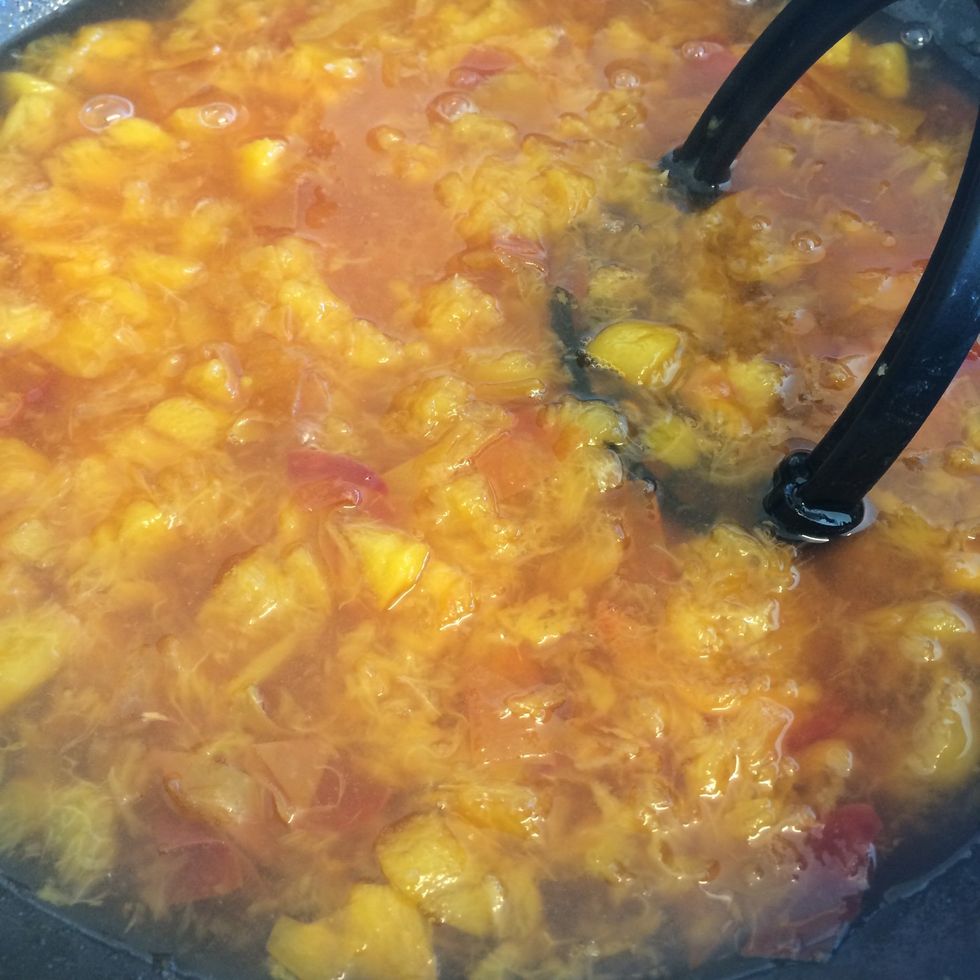 Mash with a potato masher.