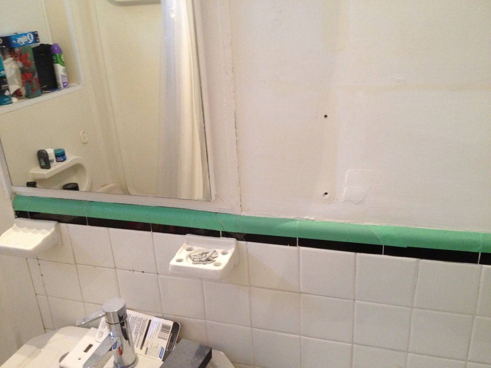 Mask all the area where you do not wish to have paint on