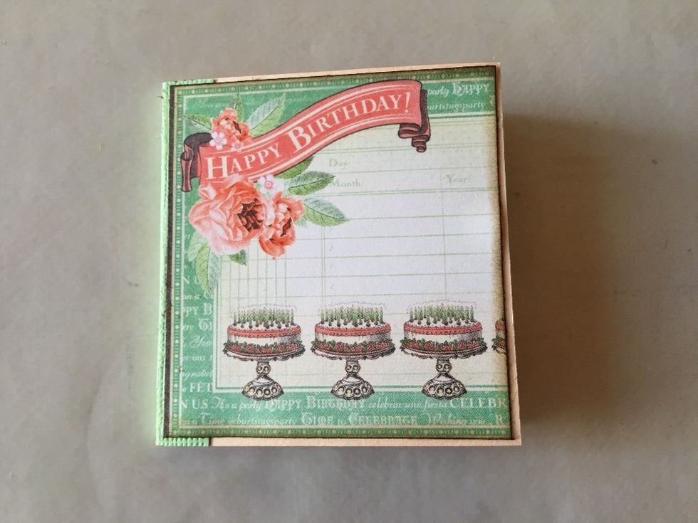 Mat the front cover.