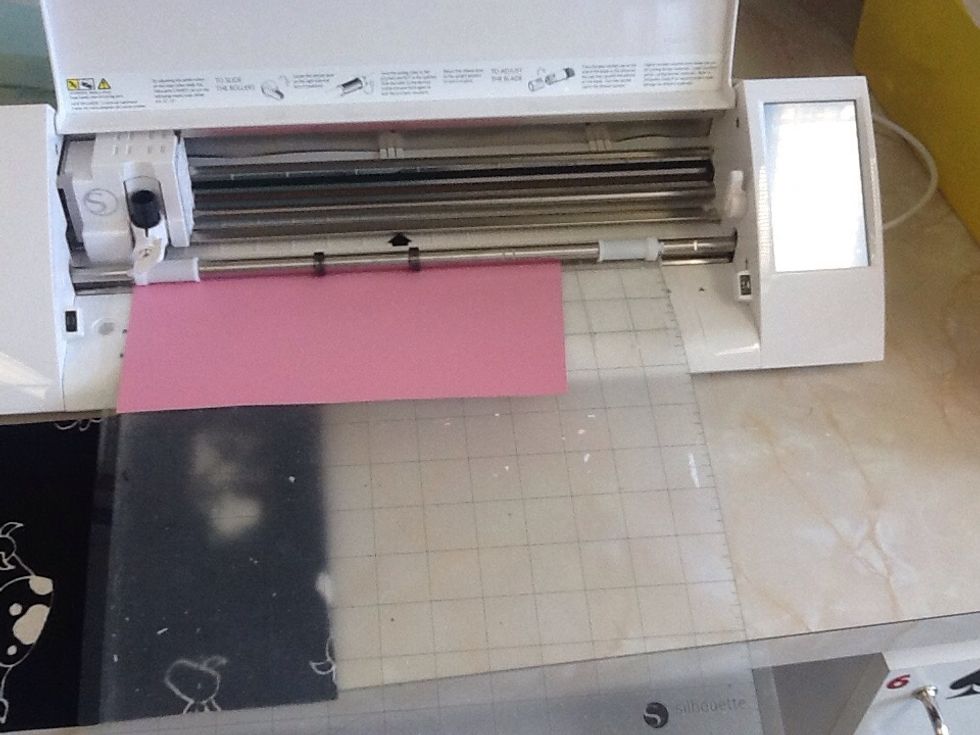 Mata in vinyl och sk\u00e4r ut.