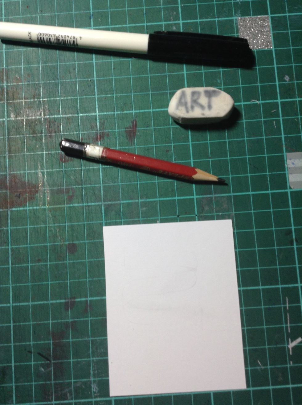 Materials: Black pen. Pencil. Eraser. Paper.