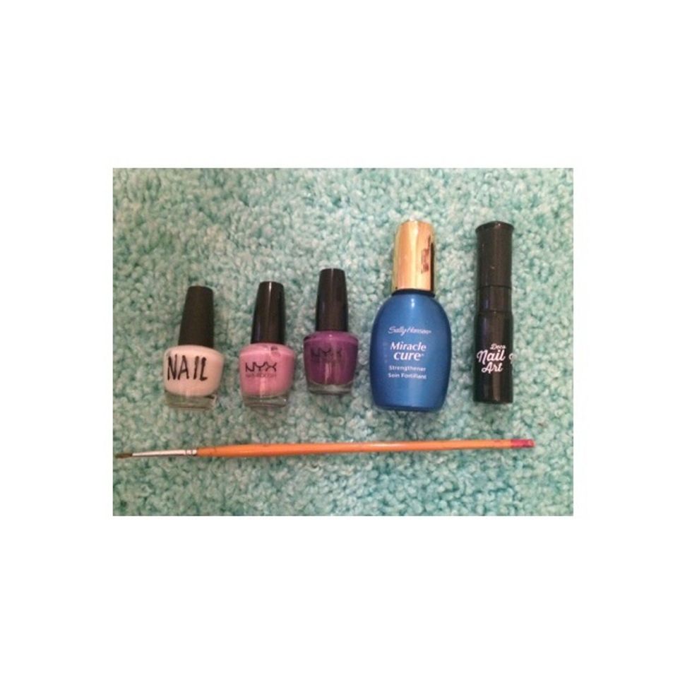 materials (: I used purples as my bases!