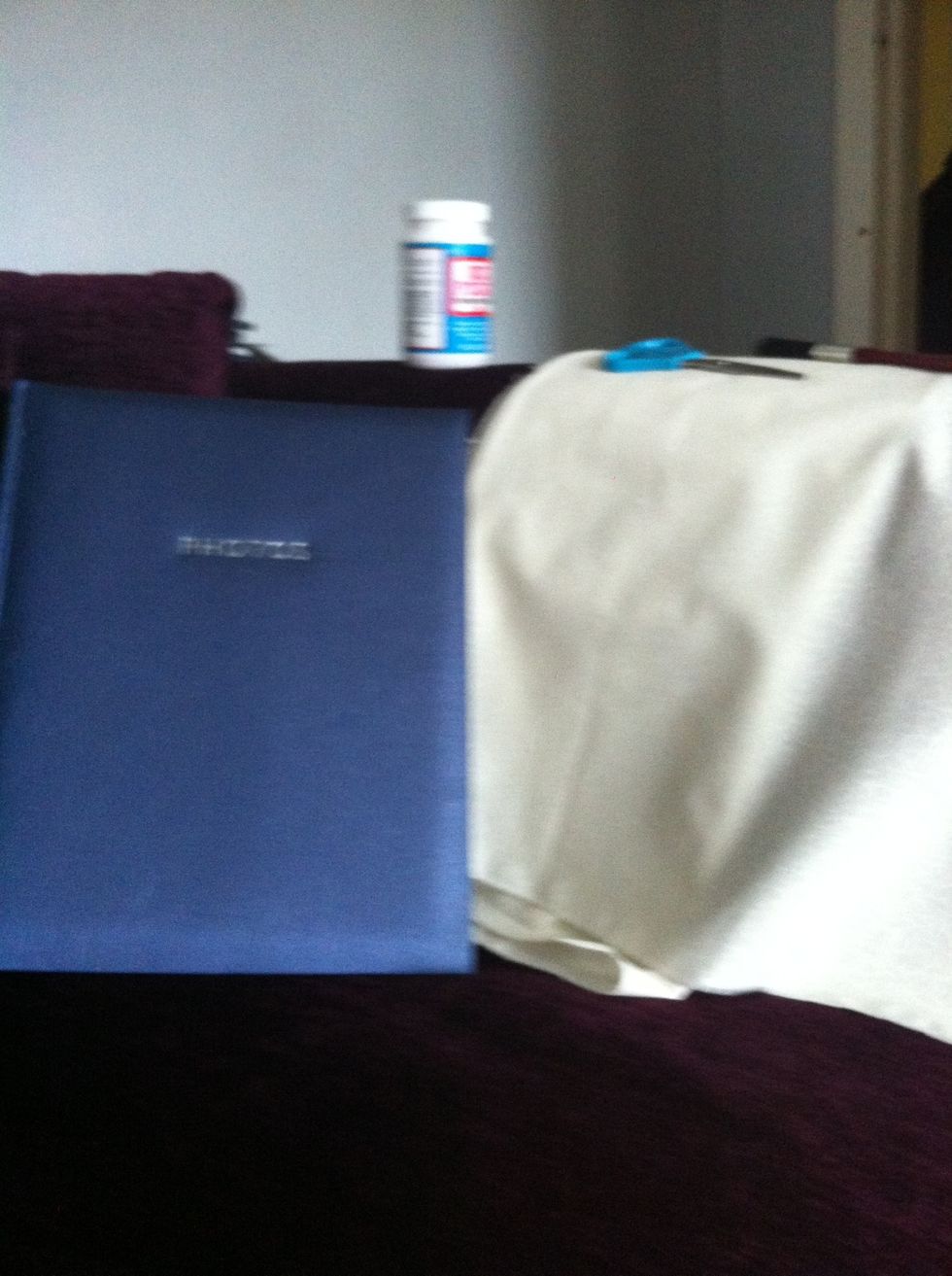 Materials to make a wedding planning scrap book for a friend