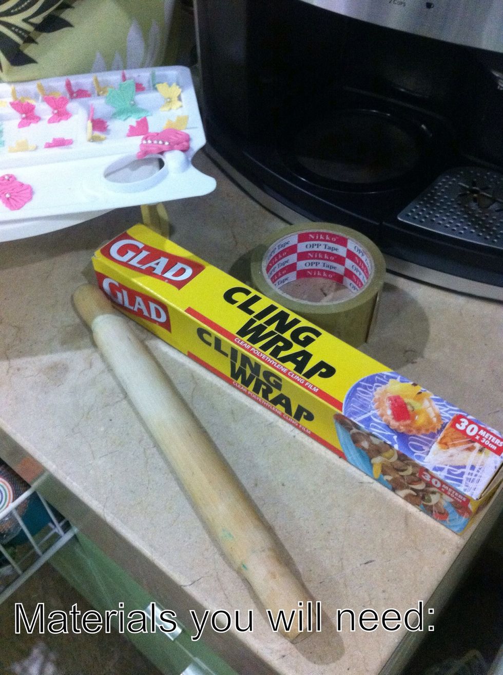 Materianls you need. And please do add scissor for cutting the masking tape. :)